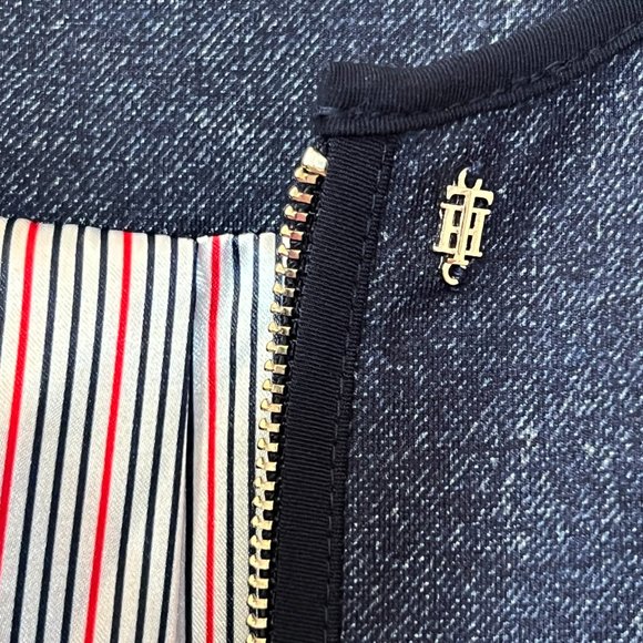 Tommy Hilfiger Women's Blazer Full Zipper Size 0 Navy Rayon Blend Jacket - Picture 5 of 10